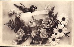CPA De Notre Dame de Laghet recevez ces Fleurs Fleurs