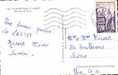 CPA De Notre Dame de Laghet recevez ces Fleurs 