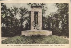 CPA Foret de Compiegne Clairiere de l'Armistice Monument du Matin Par Edgar Brandt 