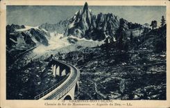CPA Chamonix Mont Blanc Chemin de Fer de Montenvers Aiguile du Dru 