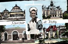 CPA Vichy Allier Reine des Villes d'Eaux le Casino l'hotel de Ville Source Hopital Pavillon Sevigne 