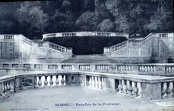 CPA Nimes Escalier de la Fontaine 
