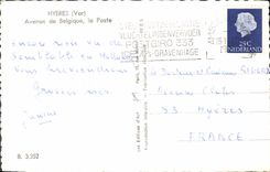 CPA Hyeres Var Avenue de Belgique la Poste 