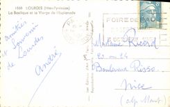 CPA Lourdes Htes Pyrenees La Basilique et la Vierge de l'Esplanade 