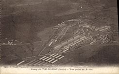 CPA Camp du Valdahon Doubs Vue prise en Avion 