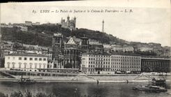 CPA Lyon Le Palais de Justice et le Coleau de Fourvieres 