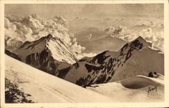 CPA Massif du Mont Blanc Coucher de soleil vu du Refuge Vallot 