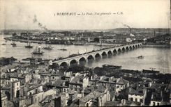 CPA Bordeaux Le Pont Vue generale 