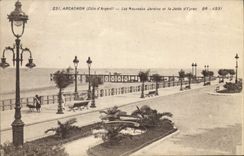 CPA Arcachon Cote d'Argent Les Nouveaux Jardins et la Jetee d'Eyrac 