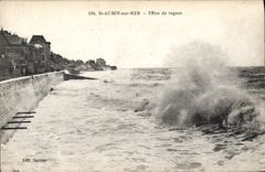 CPA St Aubin sur Mer Effets de vagues 