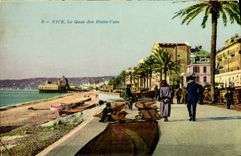 CPA Nice Le Quai des Etats Unis Peche Pecheur