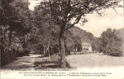 CPA Chateauneuf les Bains P de D L'alee des Chatalgniers au bord de Sioule 