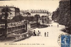 CPA Bordeaux Le Grande Allee du Jardin Public 