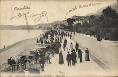 CPA Menton La Promenade du Midi Ane Mule