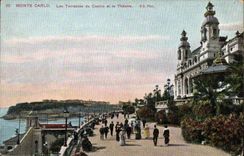 CPA Monte Carlo Les Terrasses du Casino et le Theatre 