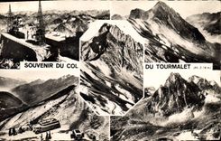 CPA Col du Tourmalet L'Observatoire La Route vers Bareges Entree de la Route du Pic du Midi Route du