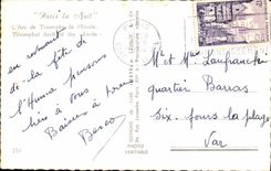 CPA Paris la Nuit L'Arc de Triomphe de l'Etoile 