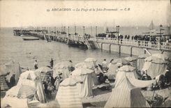 CPA Arcachon La Plage et la Jetee Promenade 