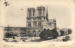 CPA Paris La Cathedrale Eglise Notre Dame 