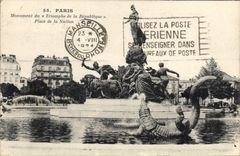 CPA Paris Monument du Triomphe ed la Republique Place de la Nation 