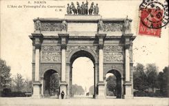 CPA Paris L'Arc de Triomphe du Carrousel 