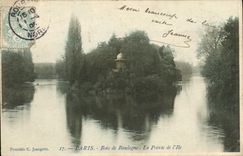 CPA Paris Bois de Boulogne la Poite de l'Ile 