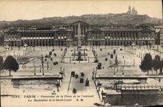 CPA Paris Panorama de la Place de la Concorde La Madeleine et le Sacre Coeur 