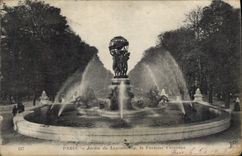 CPA Paris Jardin du Luxembourg la Fontaine Carpeaux 
