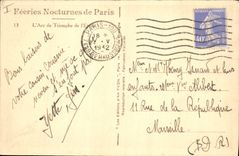 CPA Feeries Nocturnes de Paris l'Arc de Triomphe de 