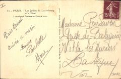 CPA Paris les jardins du Luxembourg et le Senal 