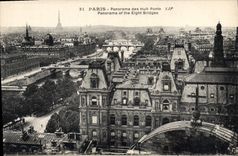 CPA Paris Panorama des Huit Ponts 