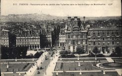 CPA Paris Panorama pris du jardin des Tuileries vers le Sacre Coeur de Montmartre 