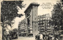 CPA Paris Le Boulevard et la Porte St Denis 