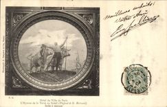 CPA Hotel de Ville de Paris L'Hymne de la Terre au Soleil Salle a manger 