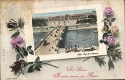 CPA Paris Place de la Concorde De Paris Le vous envoie ces Fleurs 
