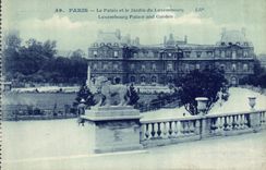 CPA Paris Le Palais et le Jardin du Luxembourg 
