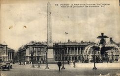 CPA Paris La Place de la Concorde les Fontaines 
