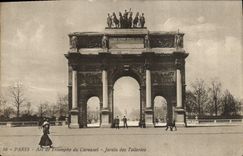 CPA Paris Arc de Triomphe du Carrousel Jardin des Tuileries 