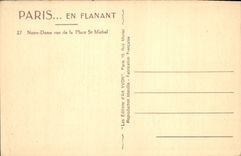 CPA Paris en flanant Notre Dame vue de la Place St Michel 