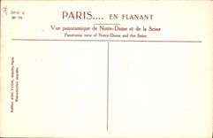 CPA Paris en flanant Vue panoramique de Notre Dame et de la Seine 