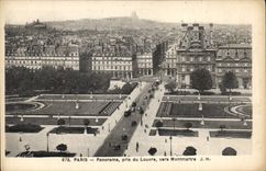 CPA Paris Panorama pris du Louvre vers Montmartre 
