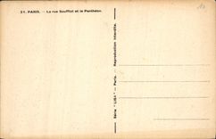 CPA Paris La rue Soufflot et le Pantheon