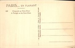 CPA Paris en flanant Crepuscule sur Notre Dame 