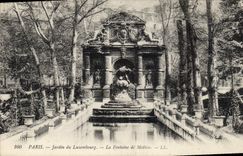 CPA Paris Jardin du Luxambourg La Fontaine de Medicis 