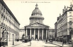 CPA Le Pantheon et la rue Soufflot 