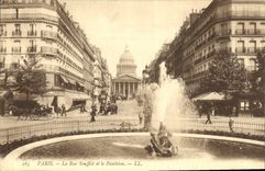 CPA Paris La Rue Soufflot et le Pantheon 