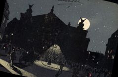 CPA La Grande les Tenebres La Place de L'Opera a 9 heures 