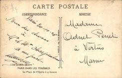 CPA La Grande les Tenebres La Place de L'Opera a 9 heures 