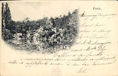 CPA Paris Cascade du Bois de Boulogne Carte 1899