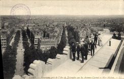 CPA Paris Panorama pris de l'Arc de Triomohe sur les Avenues Carnot et Mac Mahou 